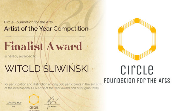 Wyróżnienie w III edycji konkursu  "Artist of the Year"  Circle Foundation